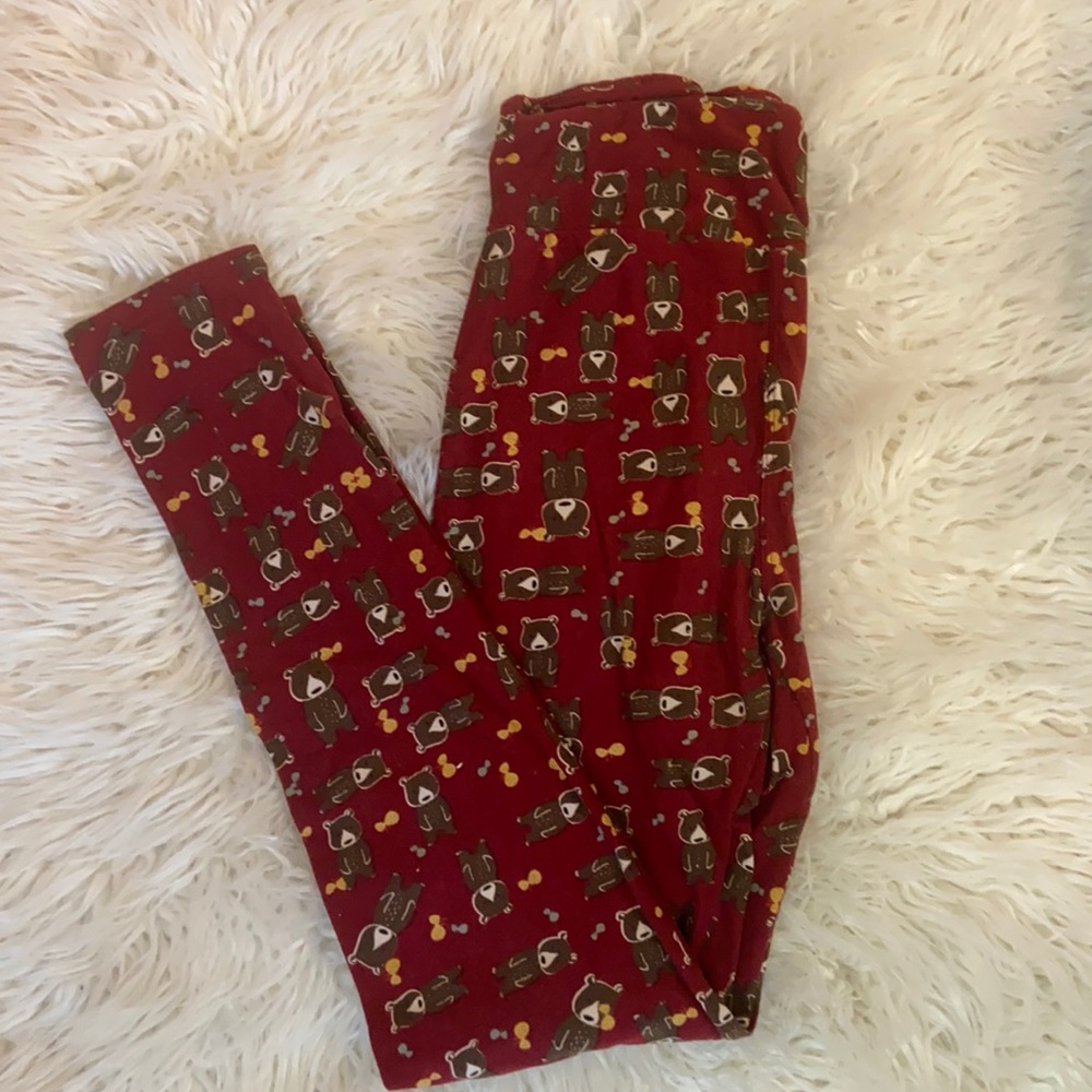 4/$30 LuLaRoe One Size Leggings. Bear Print